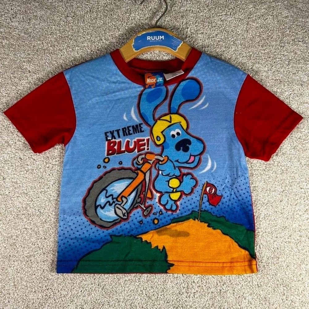 Vintage Blue's clues toddler 4t extreme blue Nick jr tee shirt tshirt 4t